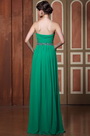 Flat Strapless A-line Fully Pleated Evening Dress Formal Gown