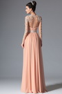 2014 Neu Pink Griechisch Ausschnitt Spitze Abendkleid