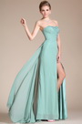 Light Green Strapless Beadings High Slit Prom Gown/Bridesmaid Dress