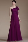 One Shoulder Flowers Evening Formal Dress