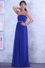 Strapless A-line Pleated Evening Dress Bridesmaid Dress