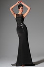 Black Sleeveless Overlace Long Formal Evening Dress