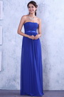 Strapless A-line Pleated Evening Dress Bridesmaid Dress