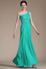 2014 Neu türkis Ein Schulter Abendkleid Tanzkleid