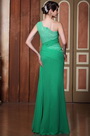 Elegant Hell Grün Ein Schulter Ausschnitt Abendkleid Formal Gown