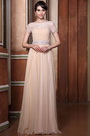 Elegante Ärmel Wunderschöne Ausschnitt Abendkleid Formales Gown
