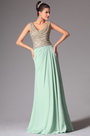 Cowl Neckline Evening Dress