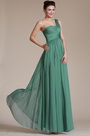 2014 Neu Grün Super Fabulous Ein Schulter Abendkleid Brautjungfer Kleid