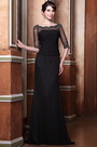 Graceful Half Sleeves Long Evening Gown Mother of the Bride Dress