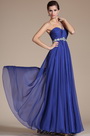 Blue One Shoulder Beadings Evening Dress/Bridesmaid Dress