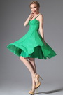 Einfach Ein Träger Grün Cocktail Klied Party Kleid