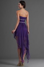 Sexy Lila trägerlose Party Kleid