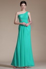 2014 Neu türkis Ein Schulter Abendkleid Tanzkleid
