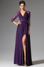 2014 Nouveauté Violette V-décolleté Robe de Soirée Robe Mère de Mariée