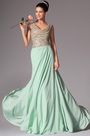 Cowl Neckline Evening Dress
