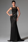 Black Sleeveless Overlace Long Formal Evening Dress