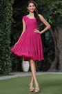 Simple Ruched One Shoulder Cocktail Dress Bridesmaid Dress