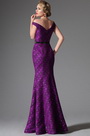 Off Shoulder Dark Magenta Evening Dress Prom Ball Gown