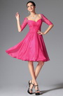 Hot Pink Sweetheart Beadings Cocktail Dress Party Dress