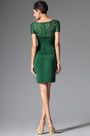 2014 Neu Dunkel Grün Ein Stück Kuze Ärmel Tag Kleid Arbeitkleid