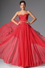 2014 Nouveauté Rouge Simple Bustier Décolleté Robe de Soirée/ Longue