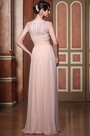 Top Floral Lace A-line New Pink Bateau Neckline Bridesmaid Dress