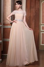 Elegante Ärmel Wunderschöne Ausschnitt Abendkleid Formales Gown