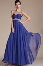 Blue One Shoulder Beadings Evening Dress/Bridesmaid Dress
