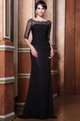Graceful Half Sleeves Long Evening Gown Mother of the Bride Dress