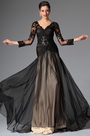 2014 Neu Schwarz Sexy V-ausschnitt Abendkleid Ballkleid