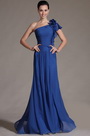 2014 Neu Stile Blau Ein-Schulter Abend Gown