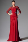 2014 Neu Rot Rund Ausschnitt Brautmutter Kleid