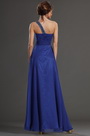 New Blue Single Shouder Prom Evening Dress Formal Gown