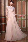 Top Floral Lace A-line New Pink Bateau Neckline Bridesmaid Dress