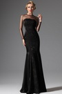 Black High Collar Mermaid Formal Evening Prom Gown