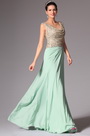 Cowl Neckline Evening Dress