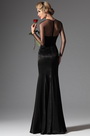 Black High Collar Mermaid Formal Evening Prom Gown