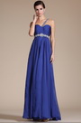 Blue One Shoulder Beadings Evening Dress/Bridesmaid Dress