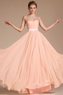 Simple Elegant Light Pink Strapless Evening Dress Bridesmaid Dress