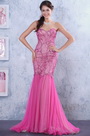 Trägerlos Süß Herz Ganz Steine Mermaid Abendkleid Abiball Kleid