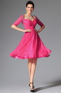 Hot Pink Sweetheart Beadings Cocktail Dress Party Dress