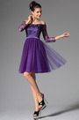 Purple Lovely Off Shoulder Cocktail Dress Party Dress