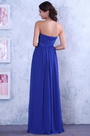 Strapless A-line Pleated Evening Dress Bridesmaid Dress