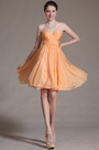 2014 Новое Оранжевое Простое Вырез в Форме Сердечка Платье для Подружек Невесты