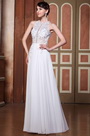 A-Line Halter Beaded Top Sexy Open Back Wedding Gown