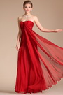 Graceful Red Strapless Evening Dress Prom Gown