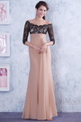 Elegant Ab Schulter Reich Taille Brautmutterkleid