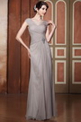 Sexy V Neck Cap Sleeves Floor Length Mother of the Bride Dress