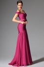 Elegant Heiß Rosa Ab Schulter Abendkleid Formal Kleid