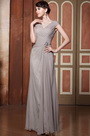 Sexy V Neck Cap Sleeves Floor Length Mother of the Bride Dress